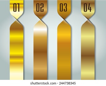 colorful modern text box template for website computer graphic and internet, numbers. gold