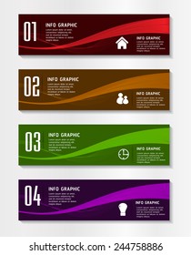 colorful modern text box template for website computer graphic technology and internet, numbers. 