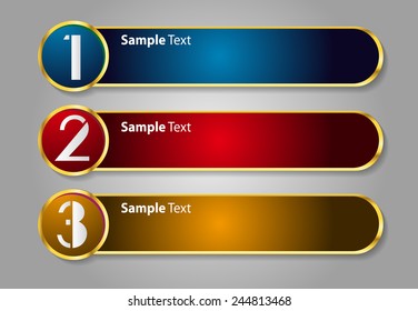 colorful modern text box template for website computer graphic technology and internet, numbers. 