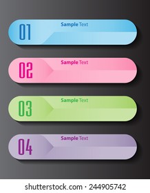 colorful modern text box template for website computer graphic technology and internet, numbers.