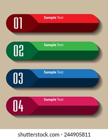 colorful modern text box template for website computer graphic technology and internet, numbers.