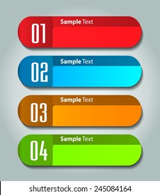 colorful modern text box template for website computer graphic technology and internet, numbers.
