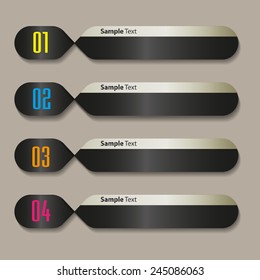 colorful modern text box template for website computer graphic technology and internet, numbers.