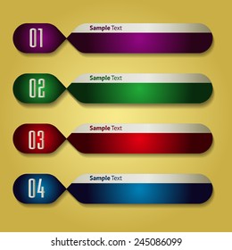colorful modern text box template for website computer graphic technology and internet, numbers.