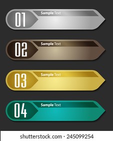 colorful modern text box template for website computer graphic technology and internet, numbers.