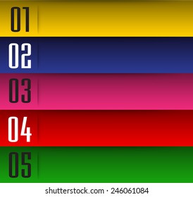 colorful modern text box template for website computer graphic technology and internet, numbers.