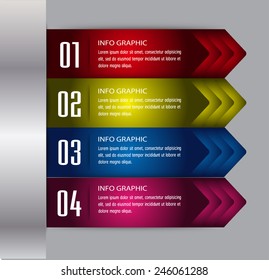 colorful modern text box template for website computer graphic technology and internet, numbers. ribbon