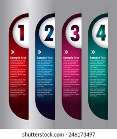 colorful modern text box template for website computer graphic technology and internet, numbers.