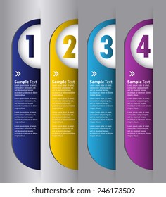 colorful modern text box template for website computer graphic technology and internet, numbers.
