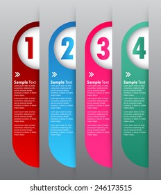 colorful modern text box template for website computer graphic technology and internet, numbers.