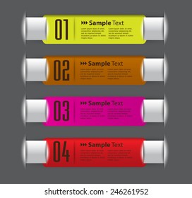 colorful modern text box template for website computer graphic technology and internet, numbers.