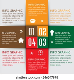 colorful modern text box template for website computer graphic technology and internet, numbers. 