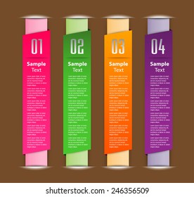 colorful modern text box template for website computer graphic technology and internet, numbers.