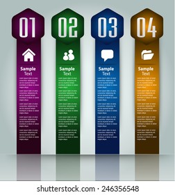 colorful modern text box template for website computer graphic technology and internet, numbers.
