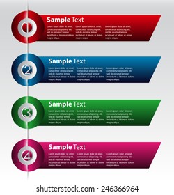 colorful modern text box template for website computer graphic technology and internet, numbers.