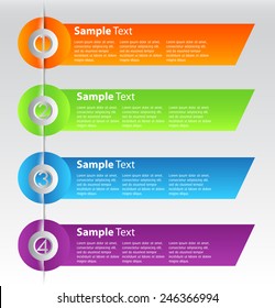 colorful modern text box template for website computer graphic technology and internet, numbers.