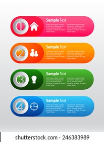 colorful modern text box template for website computer graphic technology and internet, numbers.