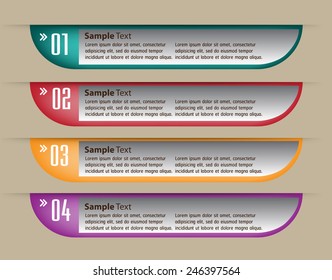 colorful modern text box template for website computer graphic technology and internet, numbers. 