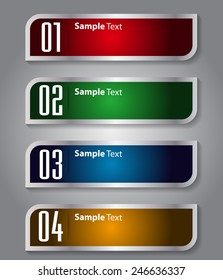 colorful modern text box template for website computer graphic and internet, numbers. 