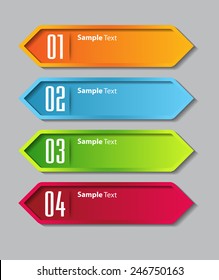 colorful modern text box template for website computer graphic technology and internet, numbers. 