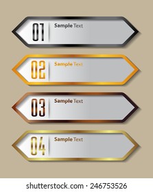 colorful modern text box template for website computer graphic technology and internet, numbers. 