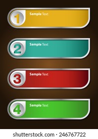 colorful modern text box template for website computer graphic technology and internet, numbers. 