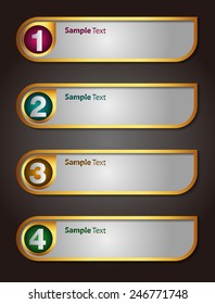colorful modern text box template for website computer graphic technology and internet, numbers. 