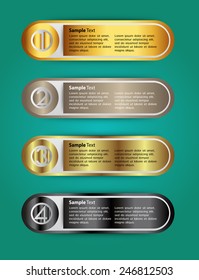 colorful modern text box template for website computer graphic technology and internet, numbers. 