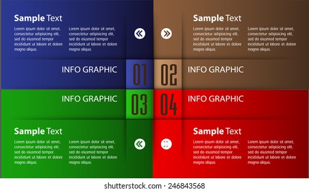 colorful modern text box template for website computer graphic technology and internet, numbers. 