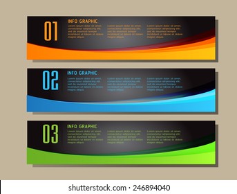 colorful modern text box template for website computer graphic technology and internet, numbers. 