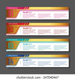 colorful modern text box template for website computer graphic technology and internet, numbers. 