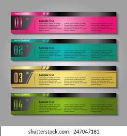 colorful modern text box template for website computer graphic technology and internet, numbers. 