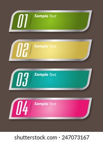 colorful modern text box template for website computer graphic and internet, numbers.