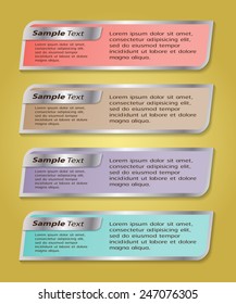 colorful modern text box template for website computer graphic and internet, numbers.