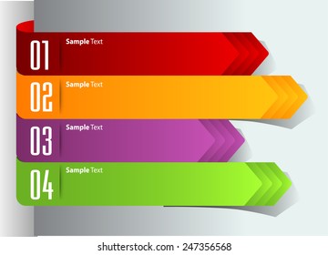 colorful modern text box template for website computer graphic and internet, numbers.