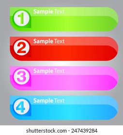 colorful modern text box template for website computer graphic and internet, numbers.