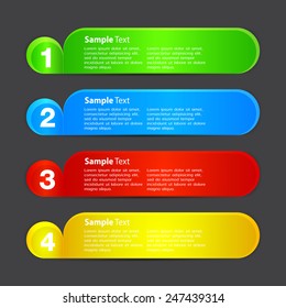 colorful modern text box template for website computer graphic and internet, numbers.