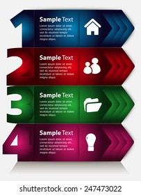 colorful modern text box template for website computer graphic and internet, numbers.