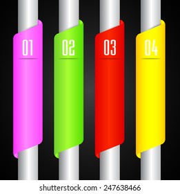 colorful modern text box template for website computer graphic and internet, numbers.