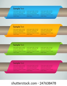colorful modern text box template for website computer graphic and internet, numbers.