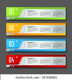 colorful modern text box template for website computer graphic and internet, numbers.
