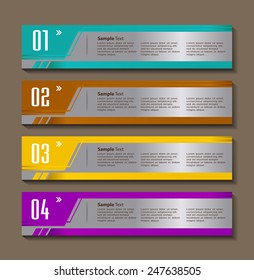 colorful modern text box template for website computer graphic and internet, numbers.