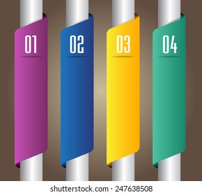 colorful modern text box template for website computer graphic and internet, numbers.