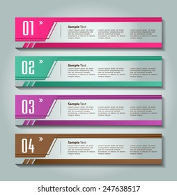 colorful modern text box template for website computer graphic and internet, numbers.