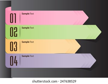 colorful modern text box template for website computer graphic and internet, numbers.