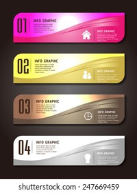 colorful modern text box template for website computer graphic and internet, numbers. 