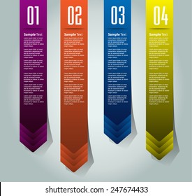 colorful modern text box template for website computer graphic and internet, numbers. 