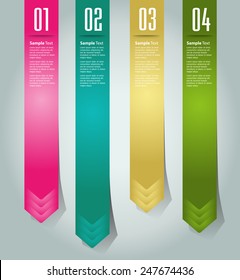 colorful modern text box template for website computer graphic and internet, numbers. 
