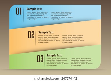 colorful modern text box template for website computer graphic and internet, numbers. 
