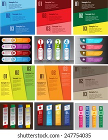colorful modern text box template for website computer graphic and internet, numbers. Set of color frames for text or quotes. brochure. many, various